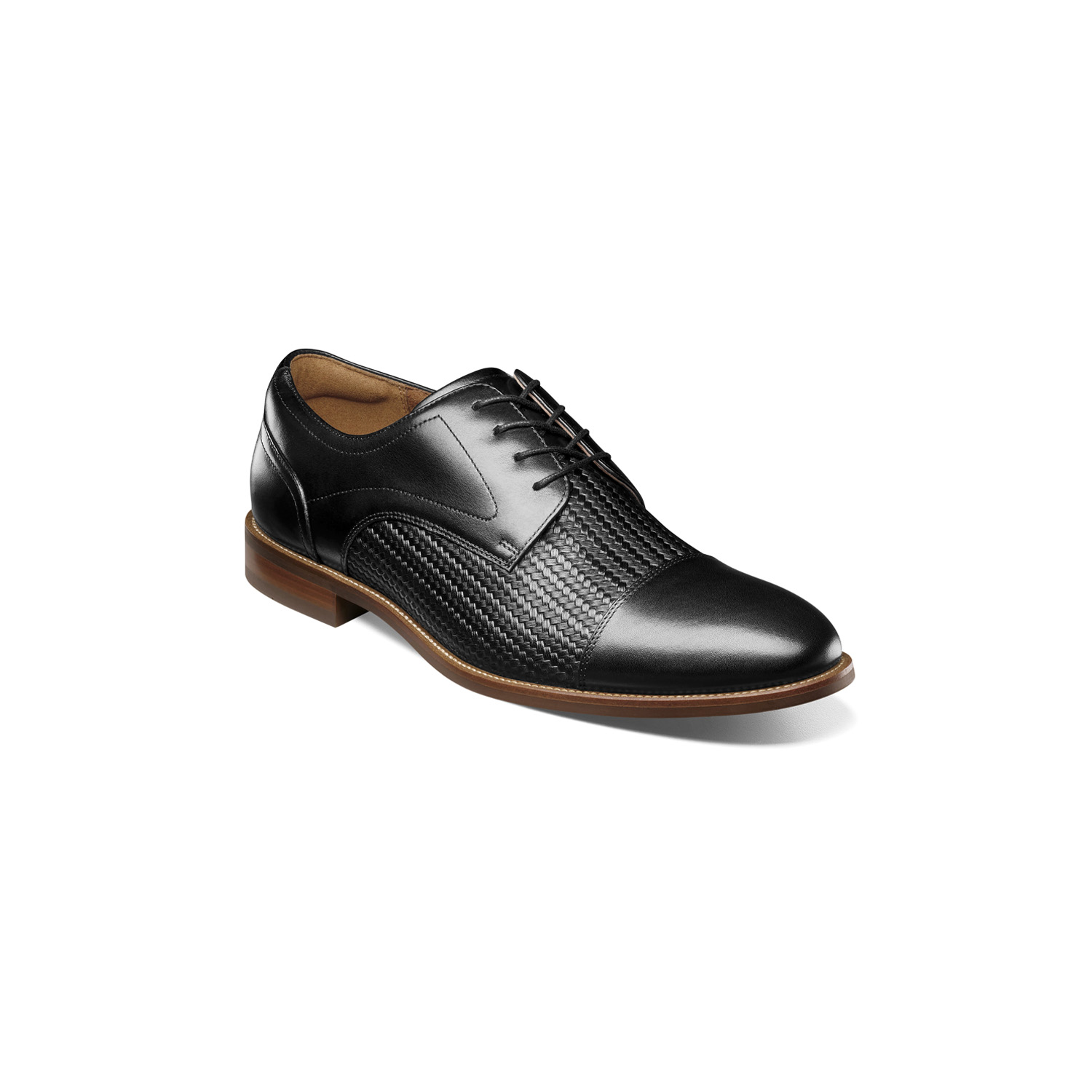 ZAPATOS FORMAL NEGRO RUCCI WEAVE CAP TOE - 1
