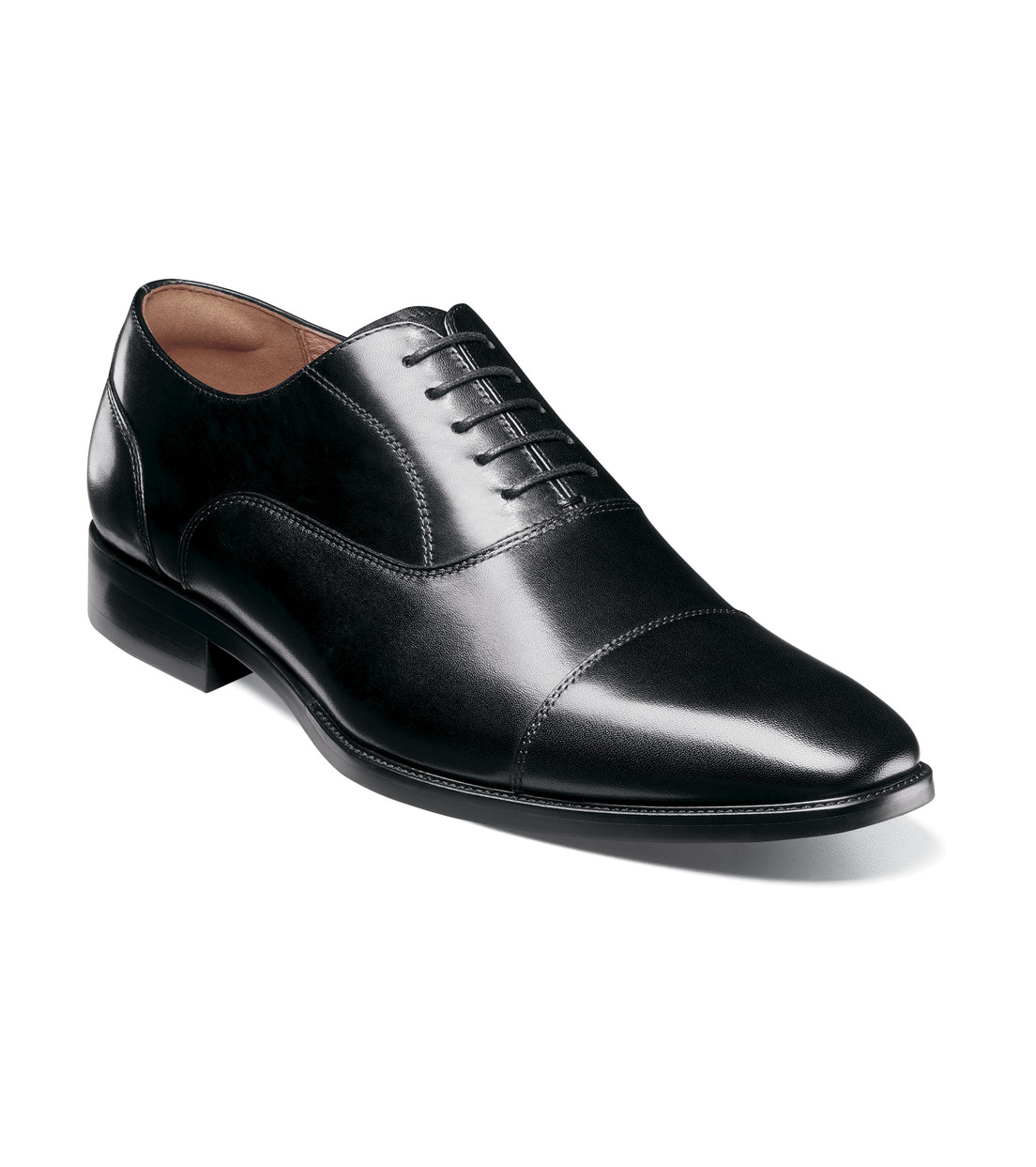 ZAPATOS FORMAL SORRENTO CAP TOE BAL OXFORD NEGRO - 1