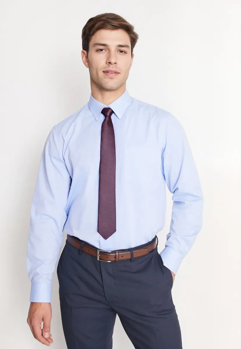 CAMISA FORMAL BASICA OXFORD REGULAR CELESTE - 1