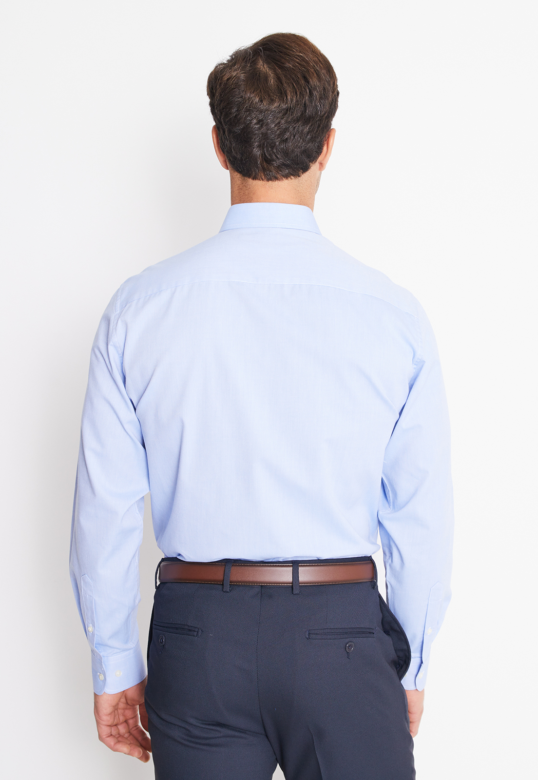 CAMISA FORMAL BASICA OXFORD REGULAR CELESTE - 2