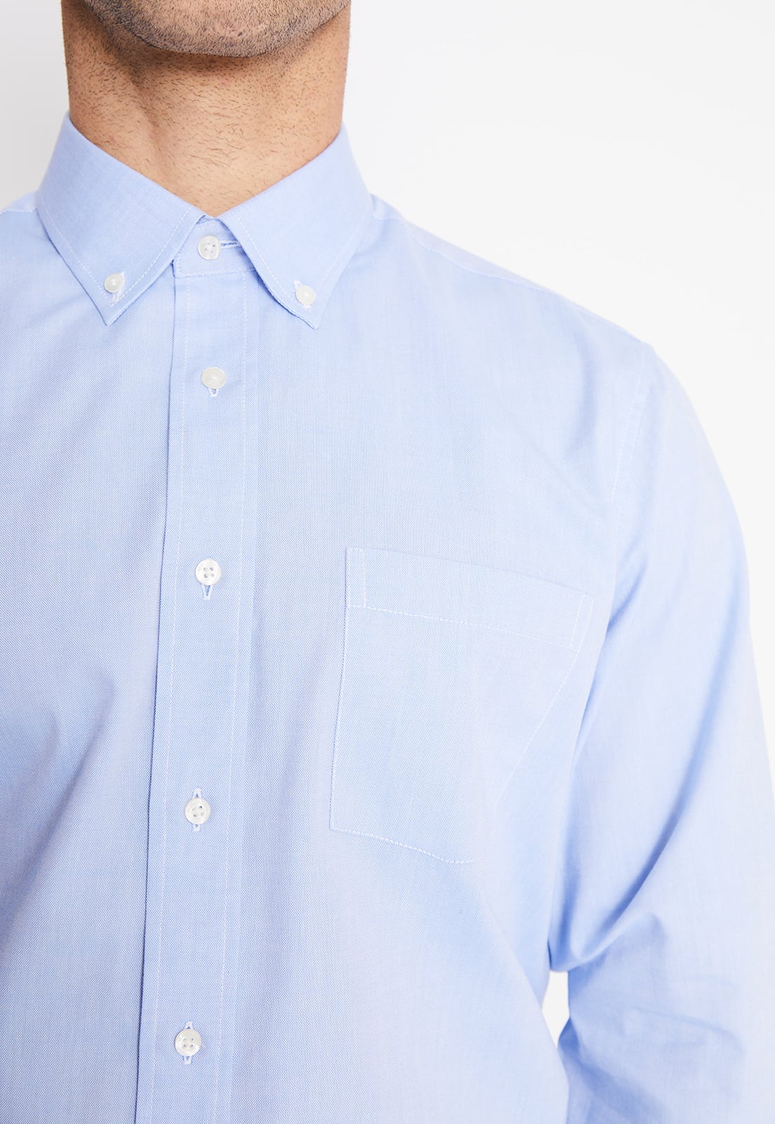 CAMISA FORMAL BASICA OXFORD REGULAR CELESTE - 3