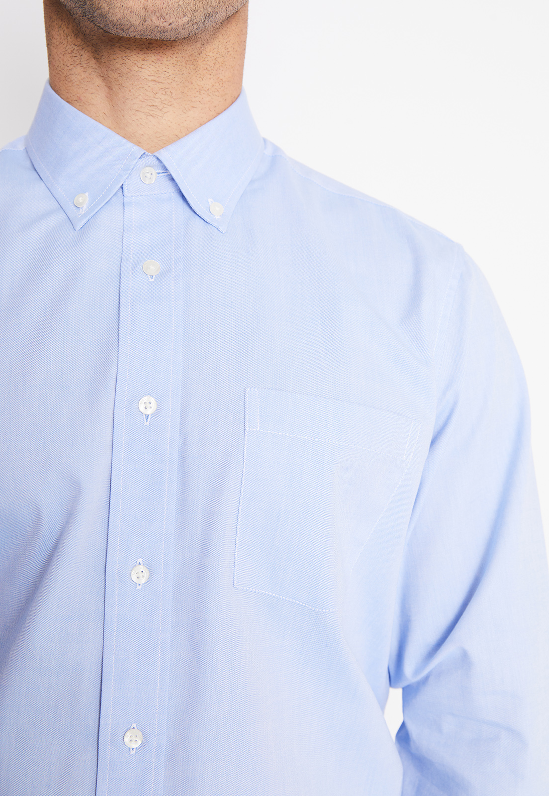 CAMISA FORMAL BASICA OXFORD REGULAR CELESTE - 3