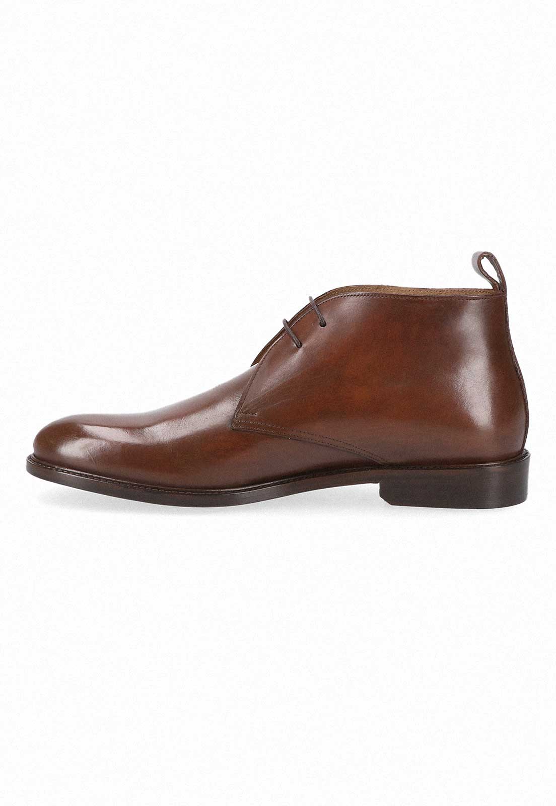 BOTINES FORMAL ITALIANOS VOLTAGO PLAIN TOE CHUKKA COGNAC - 2