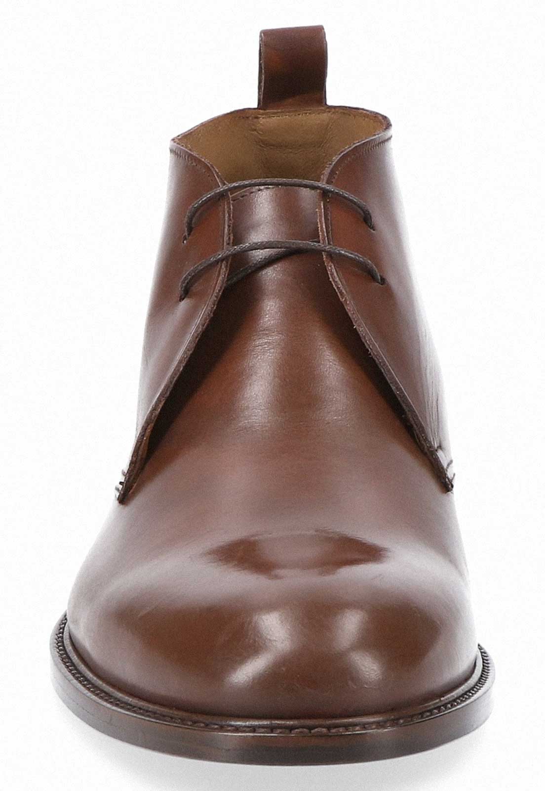 BOTINES FORMAL ITALIANOS VOLTAGO PLAIN TOE CHUKKA COGNAC - 3