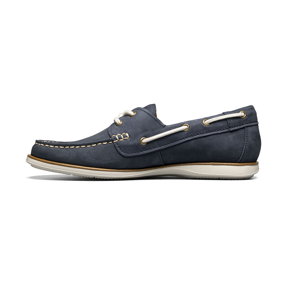 MOCASINES ATLANTIC MOC TOE BOAT SHOE NAVY - 2