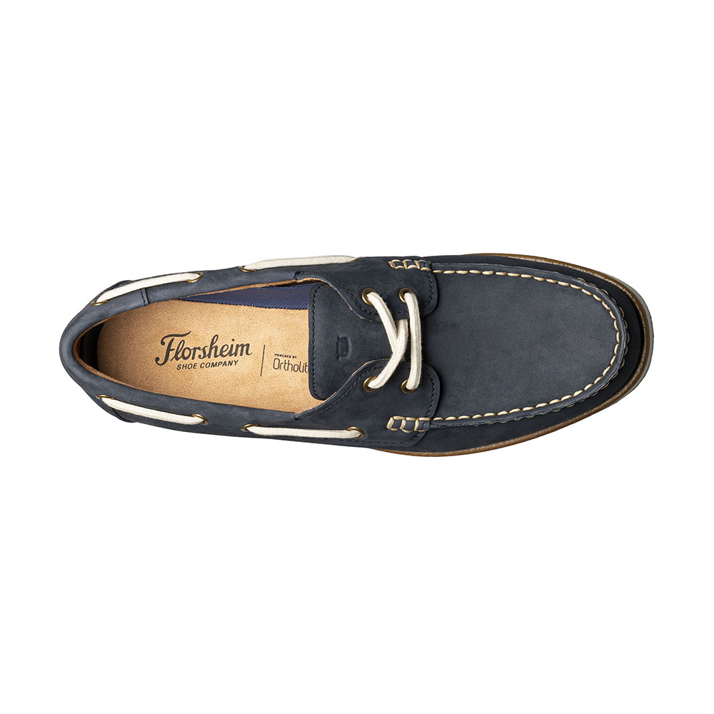 MOCASINES ATLANTIC MOC TOE BOAT SHOE NAVY - 7