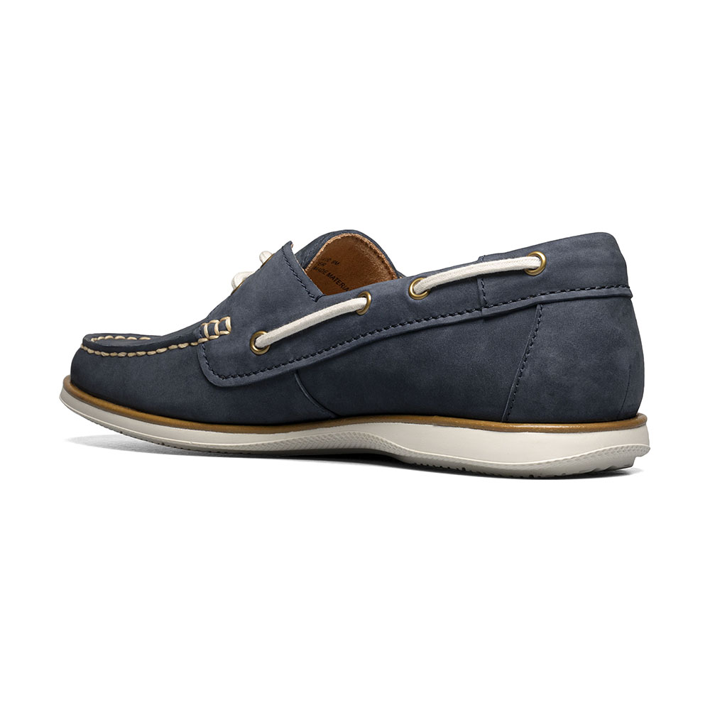 MOCASINES ATLANTIC MOC TOE BOAT SHOE NAVY - 8