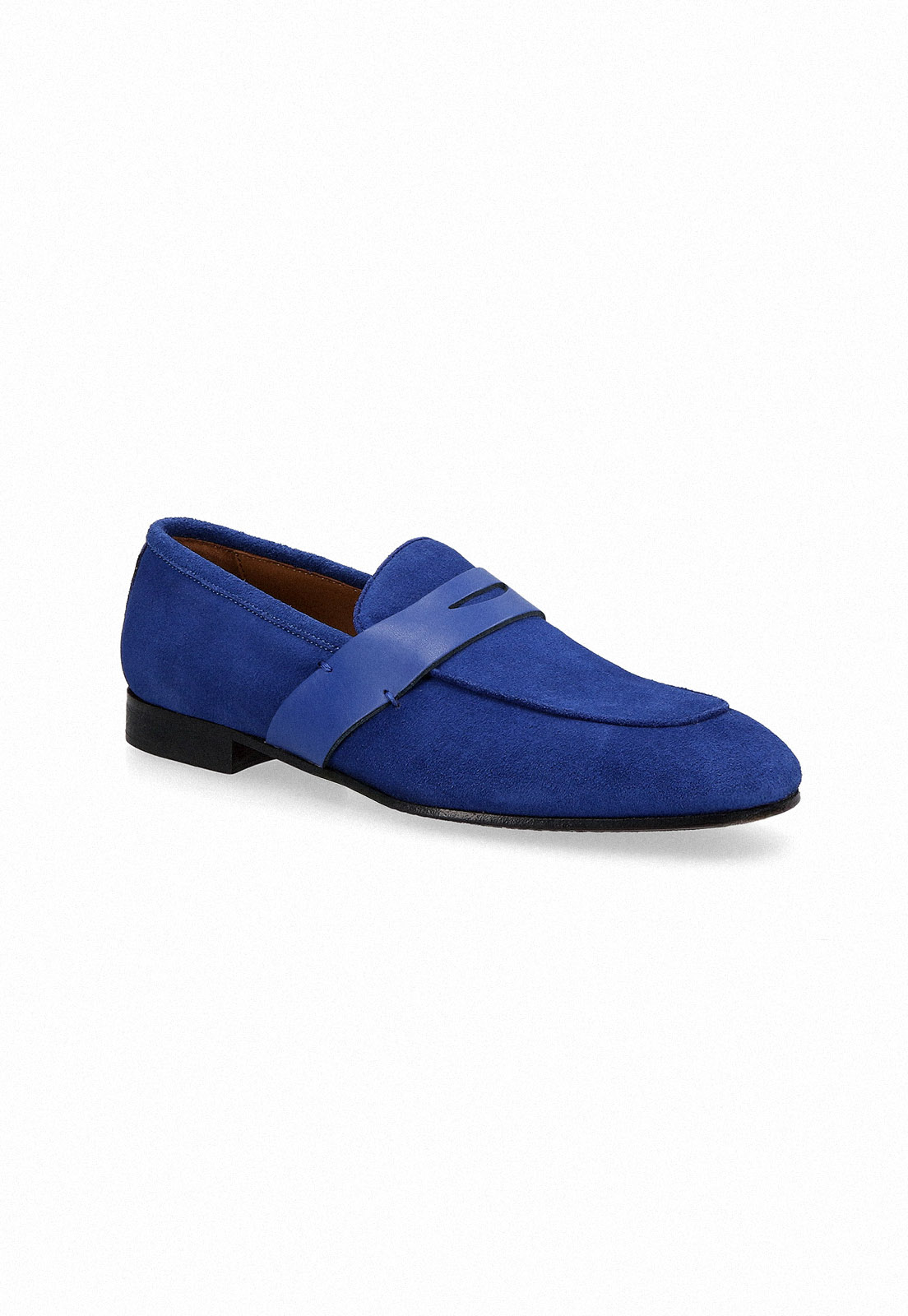 MOCASINES CASUAL ITALIANOS PROCENO MOC TOE PENNY LOAFER AZUL - 1