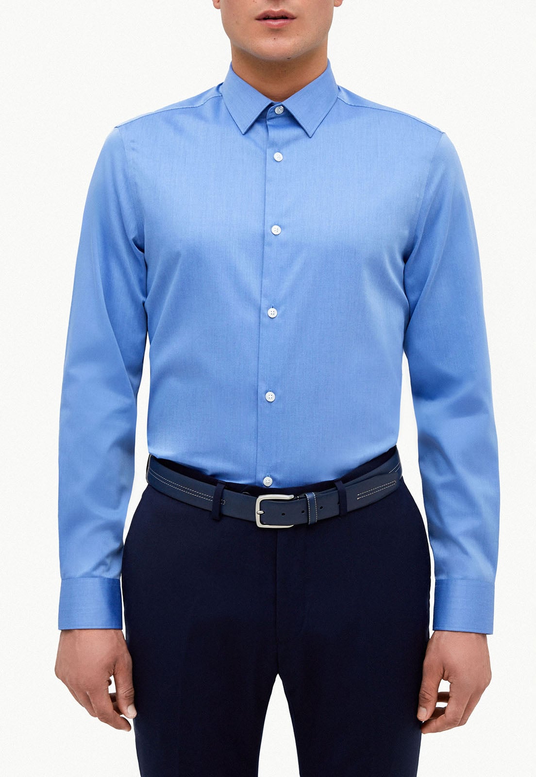 CAMISA DRESSY LISO CELESTE - 1