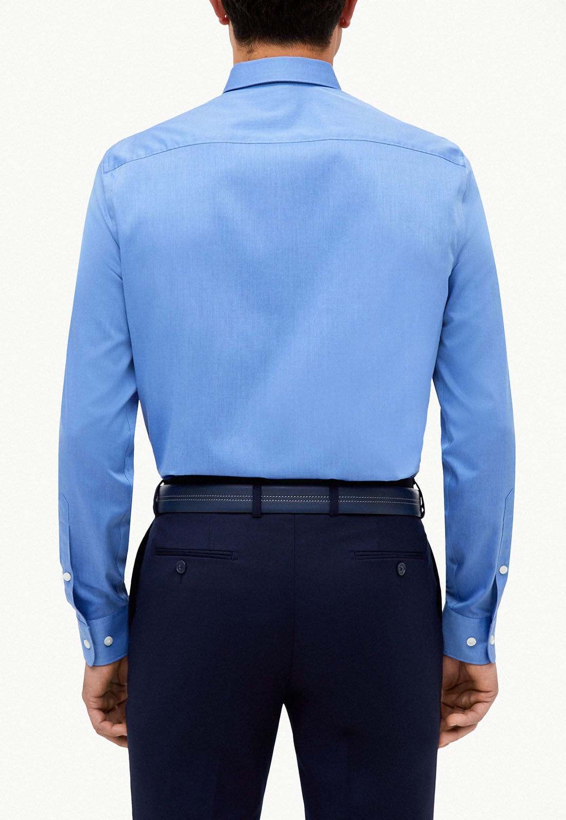CAMISA DRESSY LISO CELESTE - 3
