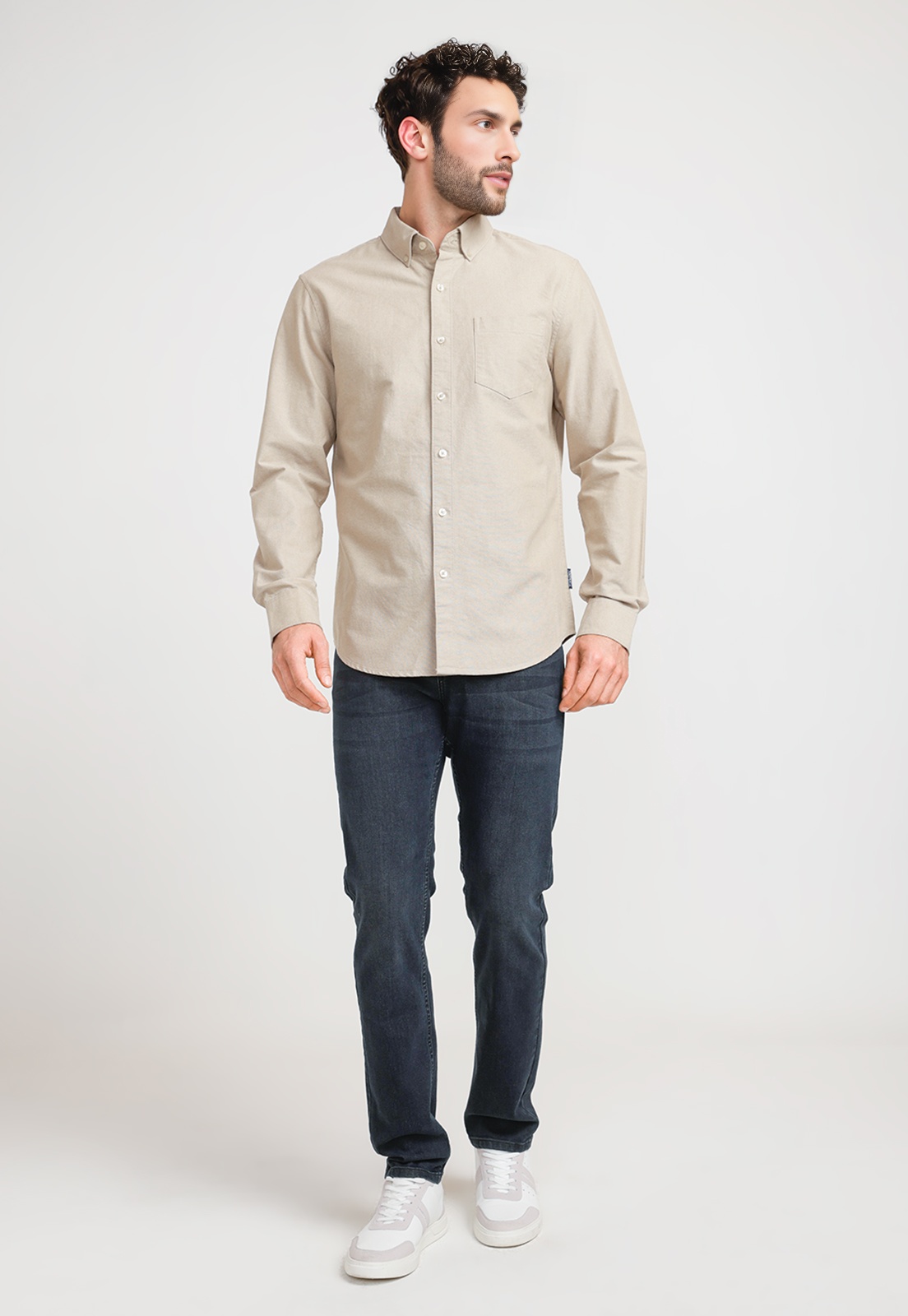 CAMISA HOMBRE OXFORD KHAKI - 4