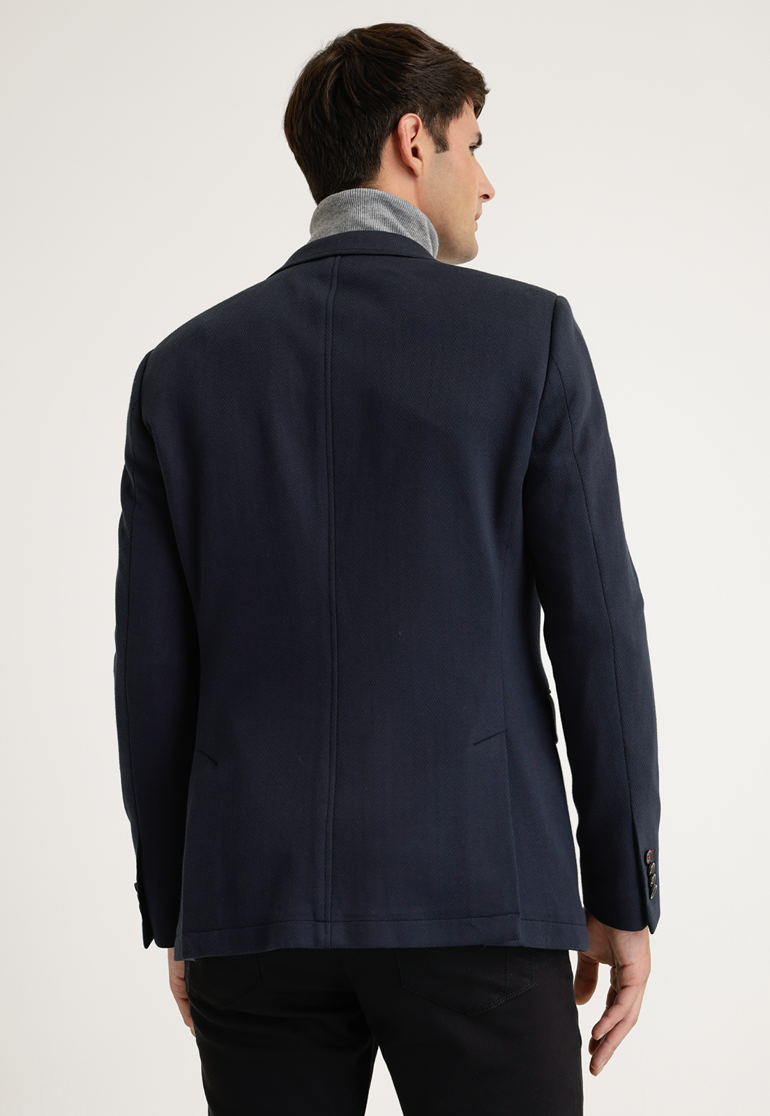 CHAQUETA CASUAL KNIT NAVY - 2