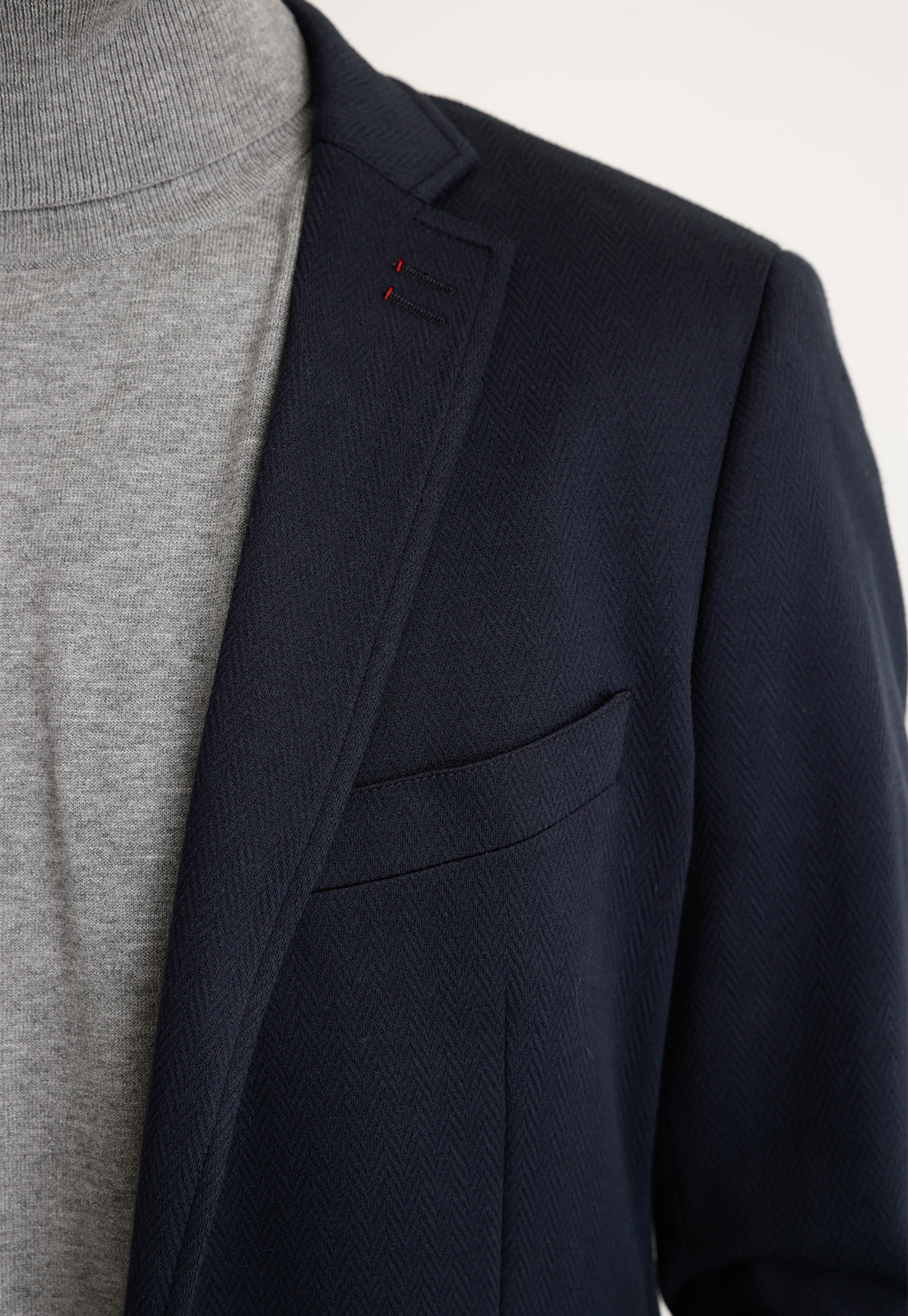 CHAQUETA CASUAL KNIT NAVY - 3