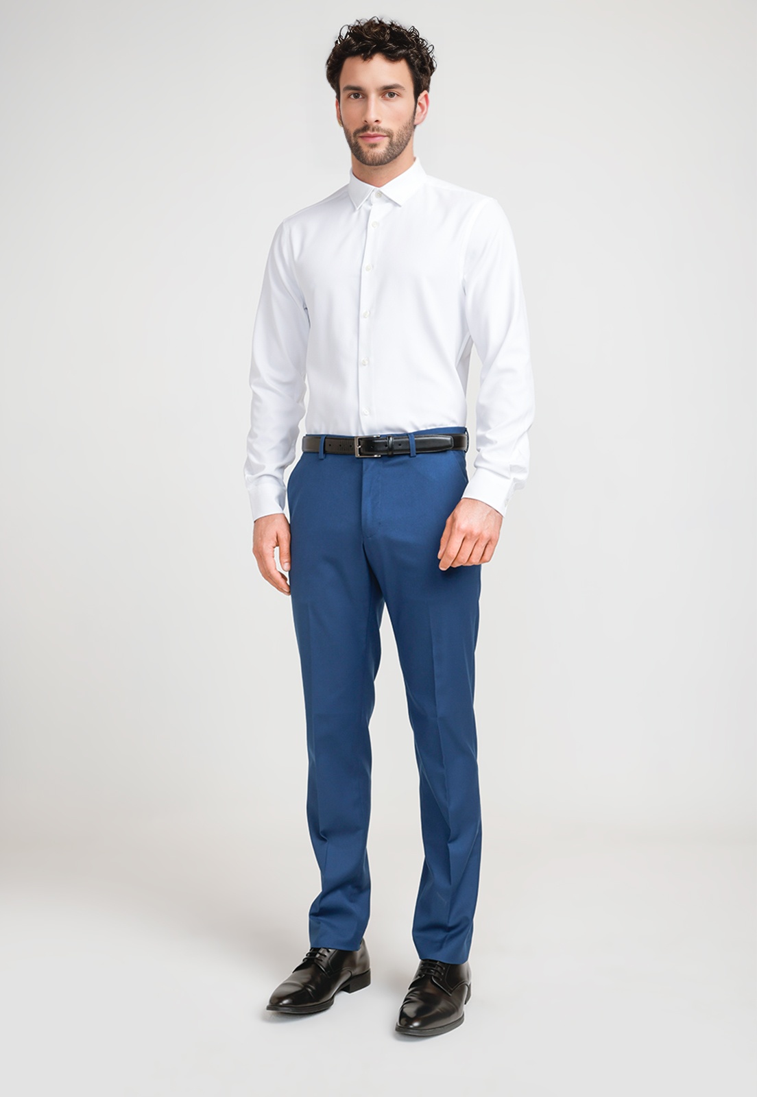 PANTALON FORMAL HOMBRE AZUL - 4