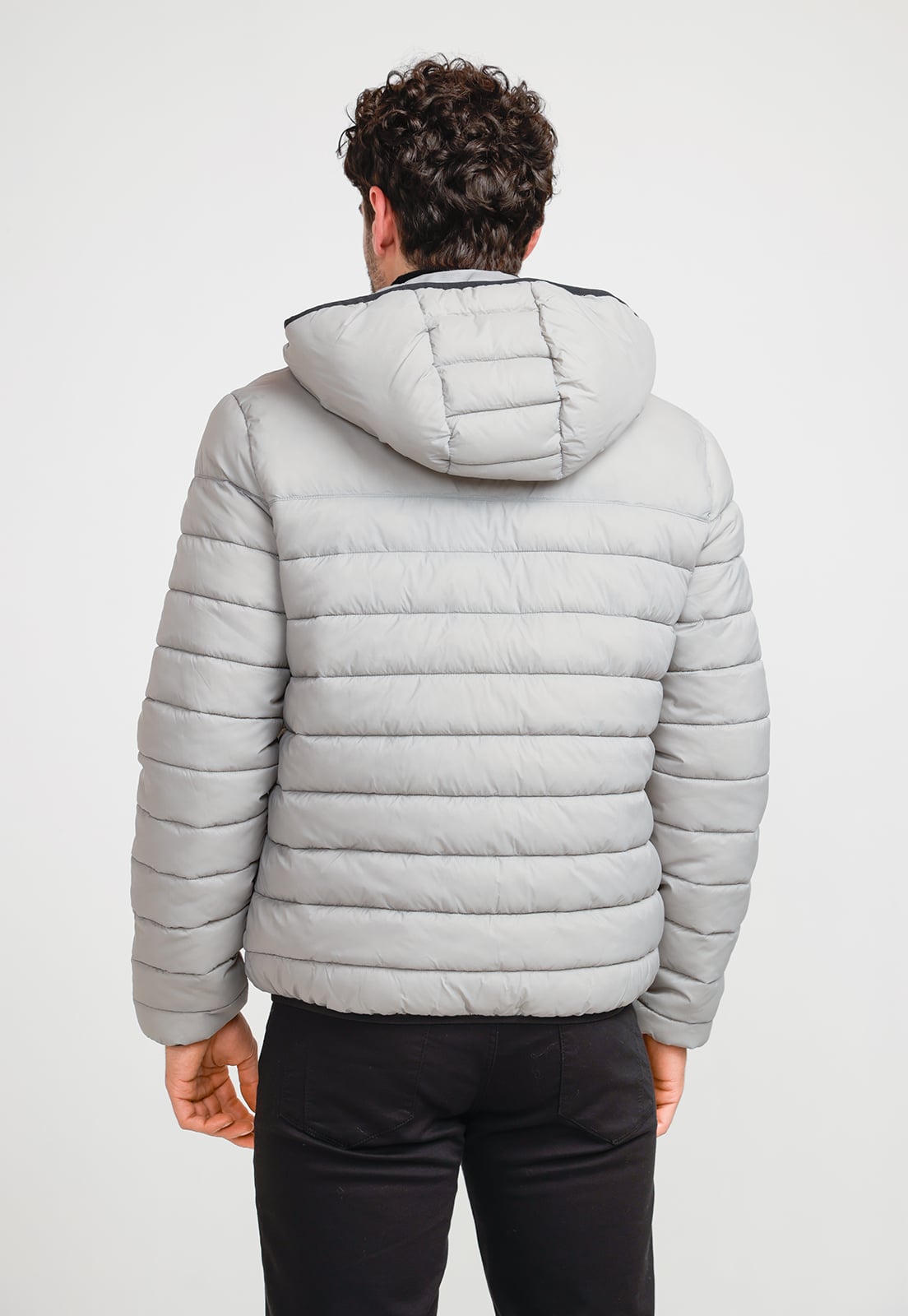 PARKA HOMBRE ACOLCHADA GRIS CLARO - 2