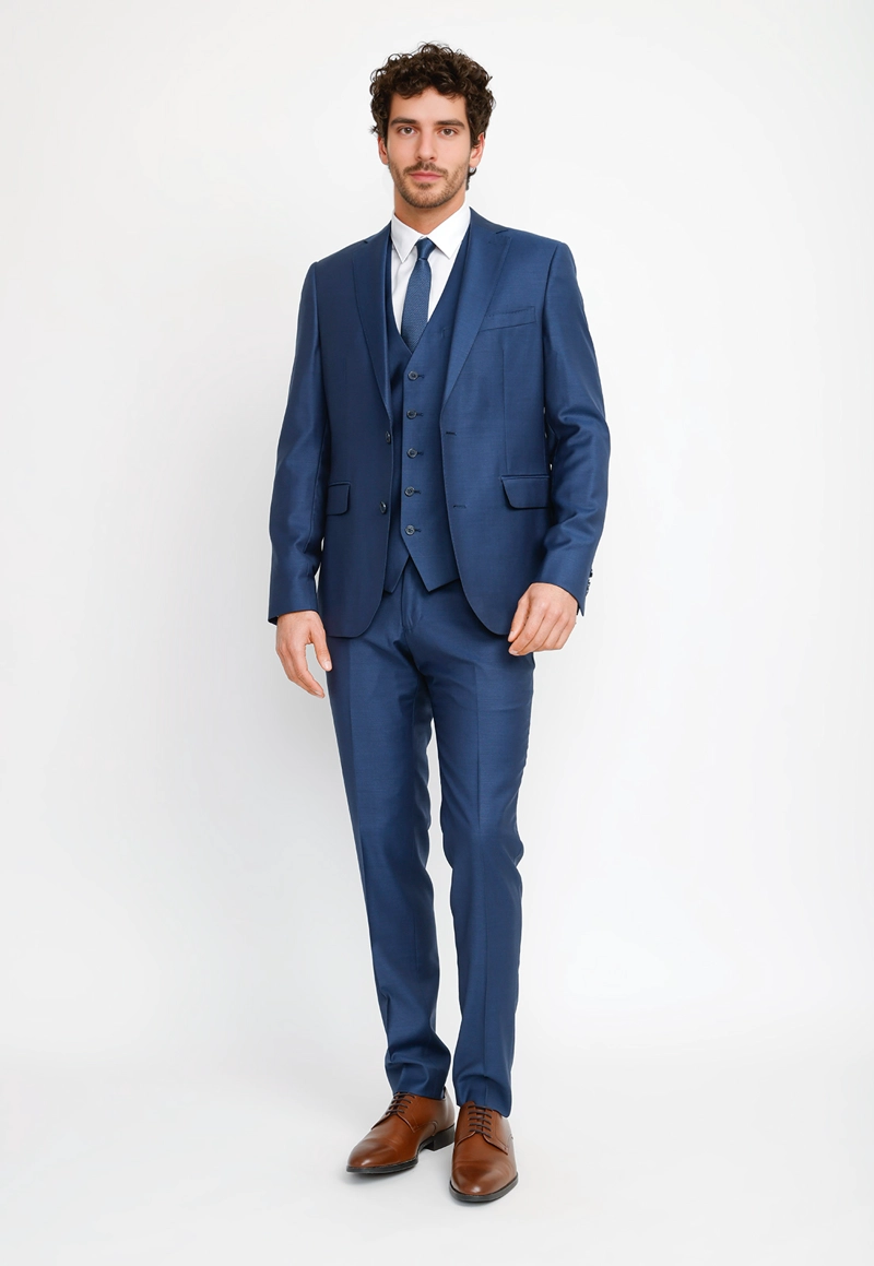 CHAQUETA AZUL LISO FORMAL AZUL THE WILLOW SLIM - 4