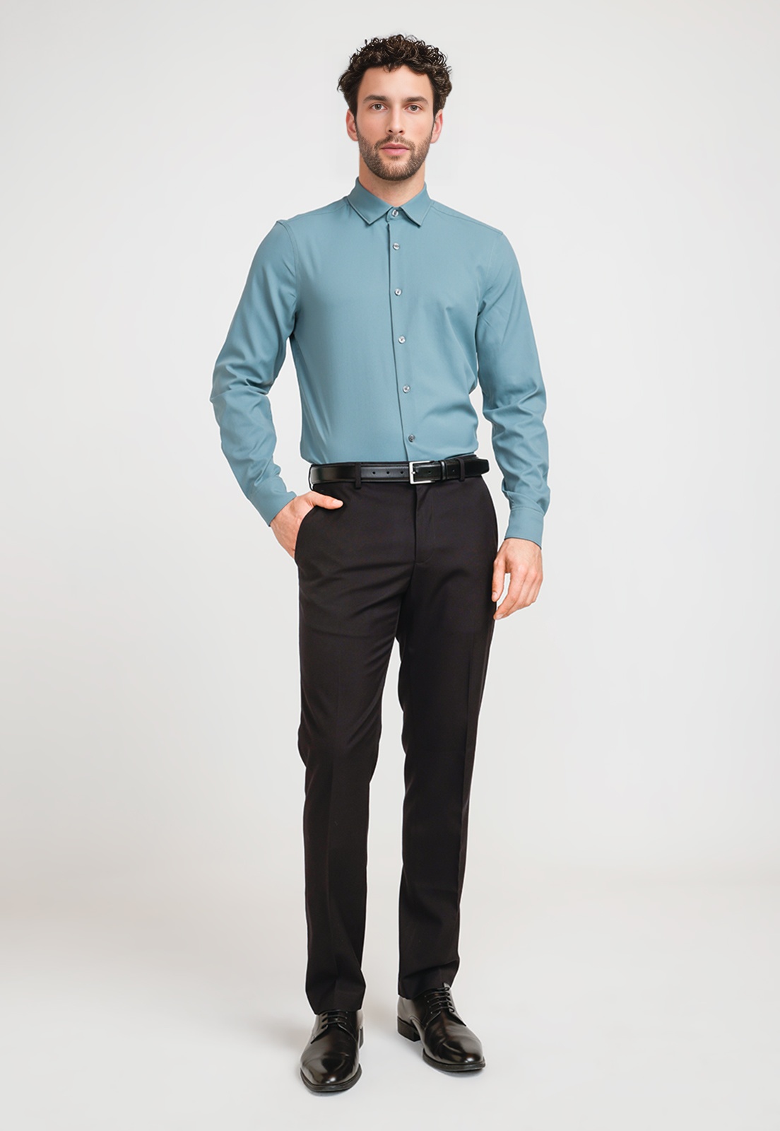 CAMISA HOMBRE TOTAL STRETCH VERDE - 4