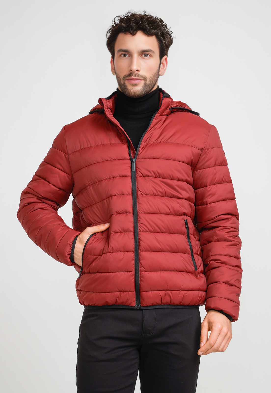 PARKA HOMBRE ACOLCHADA ROJO - 1
