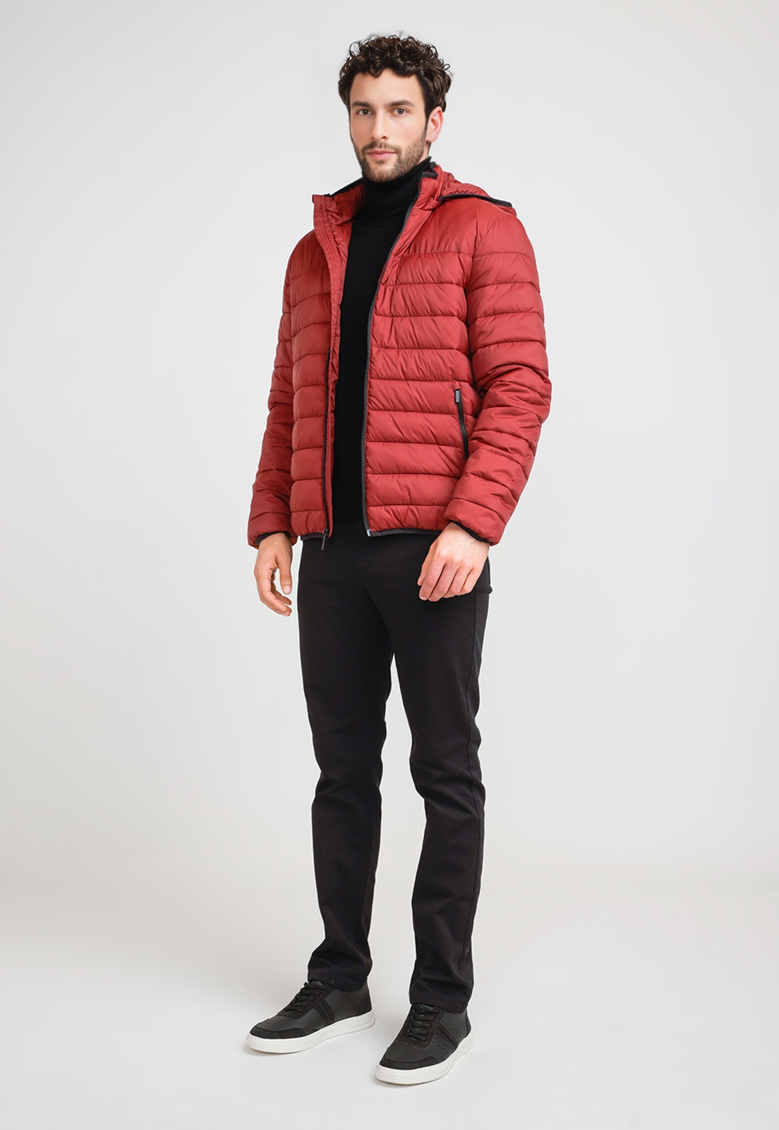 PARKA HOMBRE ACOLCHADA ROJO - 4