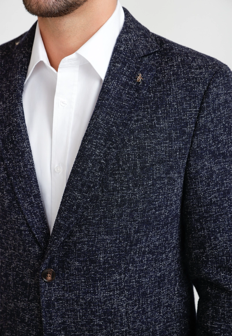CHAQUETA FORMAL HOMBRE DISEÑO FANTASIA AZUL - 3