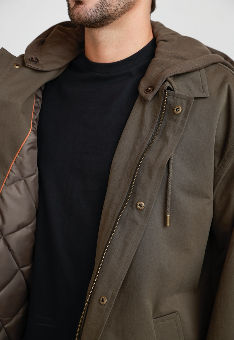 CHAQUETA HOMBRE ACOLCHADA VERDE OSCURO - 3