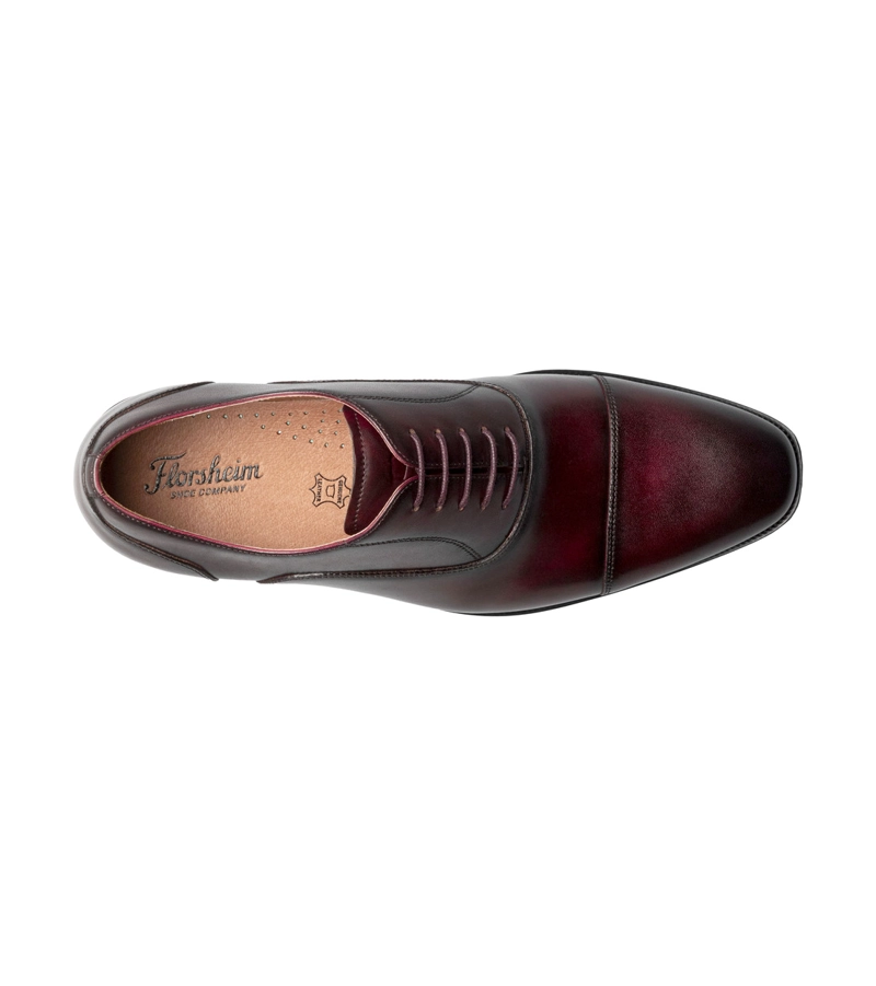 ZAPATOS FORMAL HOMBRE SORRENTO LUX CAP TOE BAL BURDEO - 6