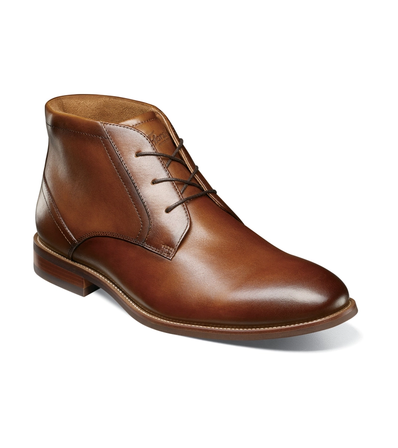 BOTINES FORMAL RUCCI PLAIN TOE CHUKKA COGNAC - 1