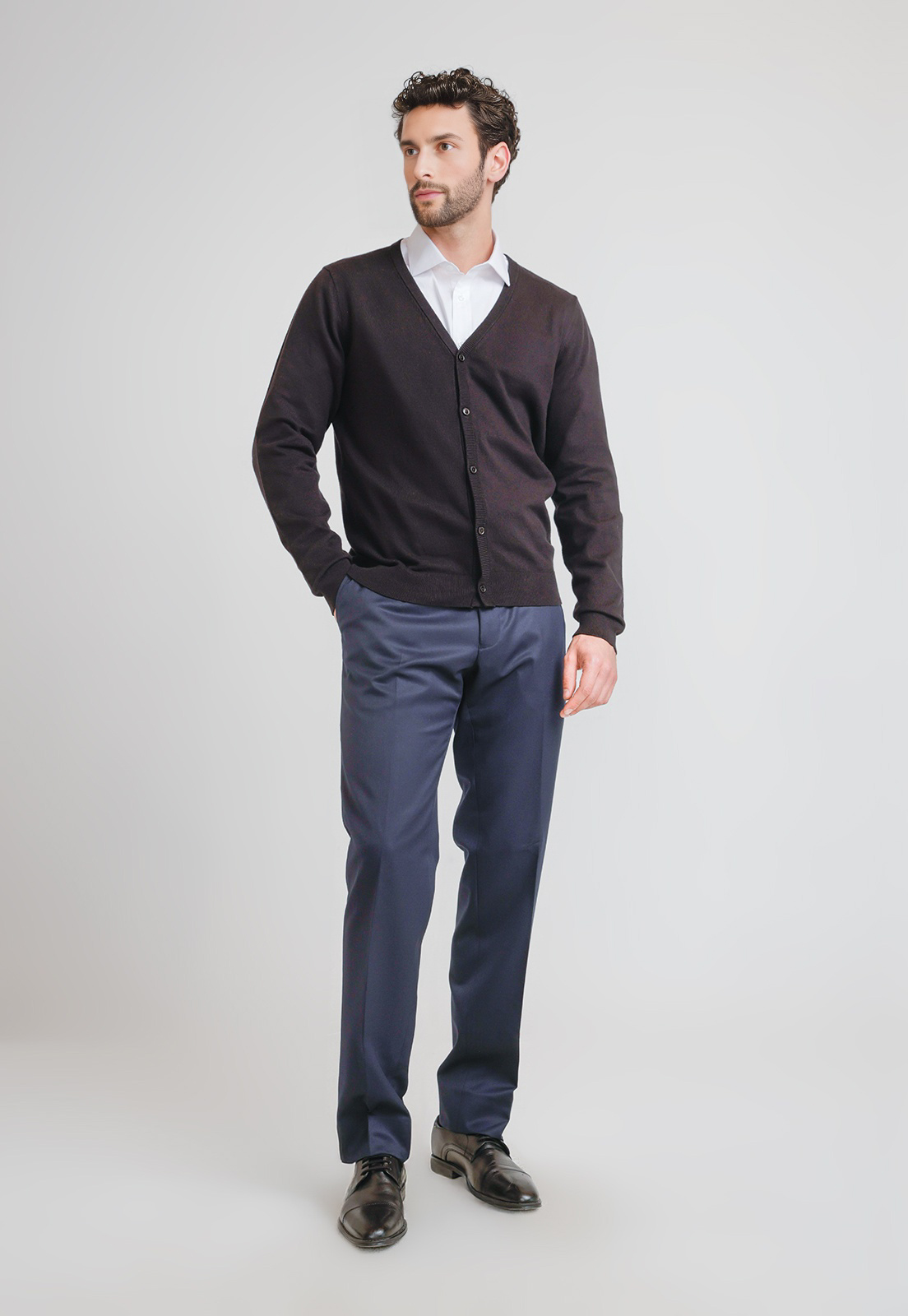 PANTALON FORMAL HOMBRE REGULAR FIT EXECUTIVE  AZUL MARINO - 4