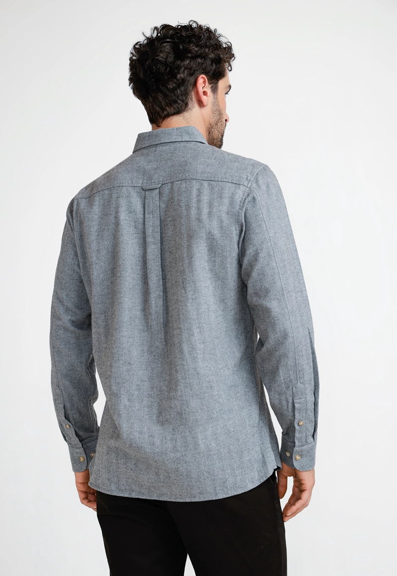 CAMISA FRANELA HOMBRE BERNABEU GRIS - 2