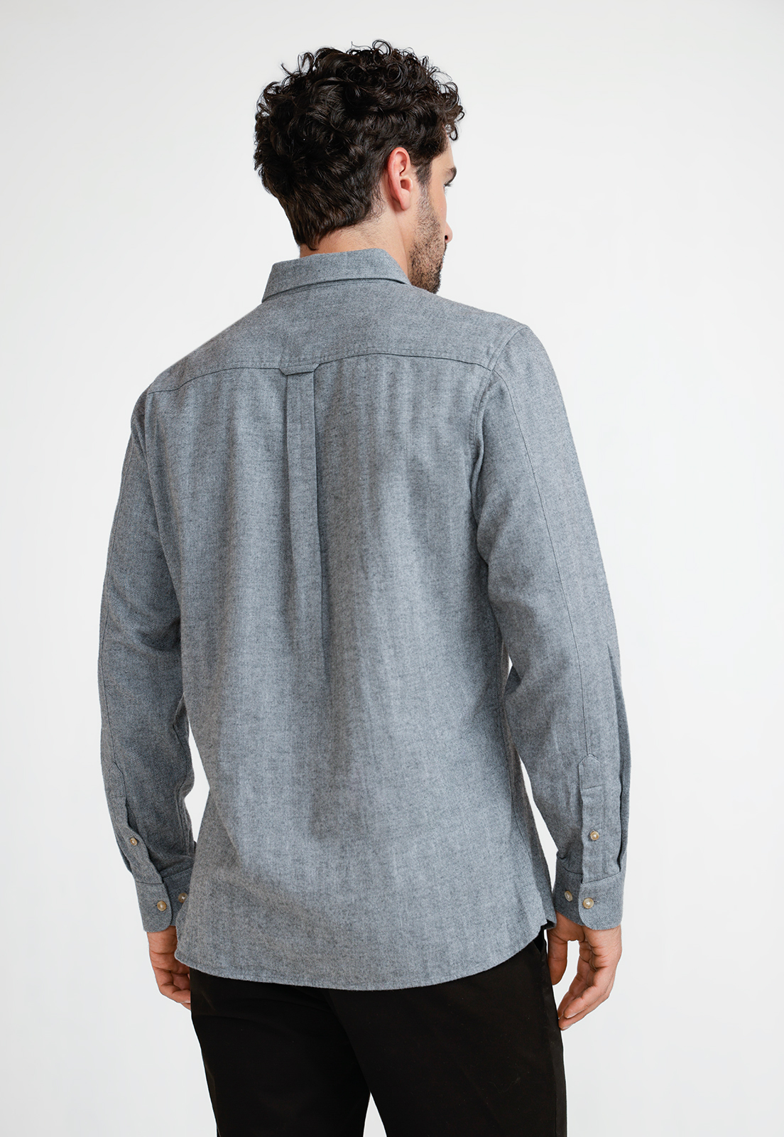 CAMISA FRANELA HOMBRE BERNABEU GRIS - 2