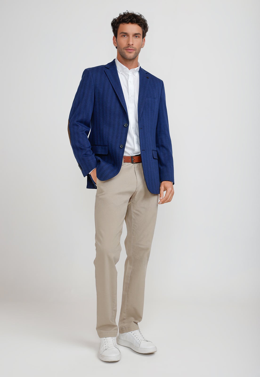 CHAQUETA CASUAL ALGODON CLAIRE AZUL MARINO - 4
