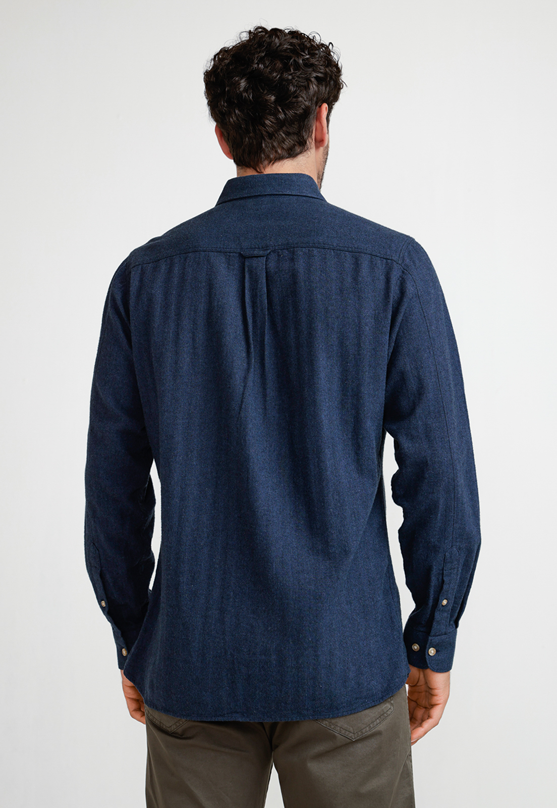 CAMISA FRANELA HOMBRE BERNABEU AZUL MARINO - 2