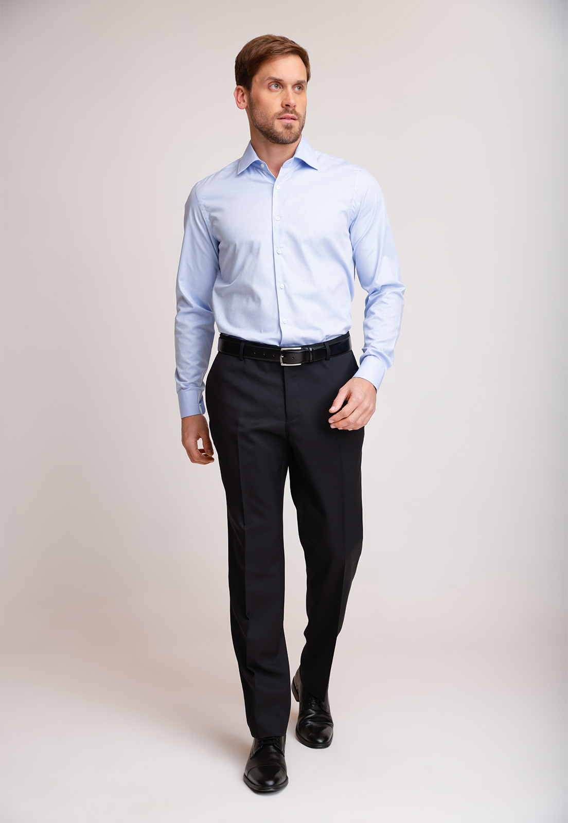 PANTALON FORMAL HOMBRE REGULAR FIT EXECUTIVE NEGRO - 4