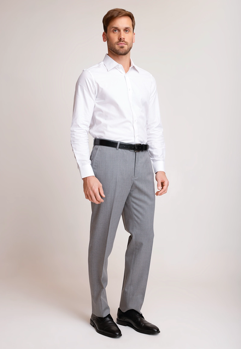 PANTALON FORMAL HOMBRE REGULAR FIT EXECUTIVE  GRIS - 4