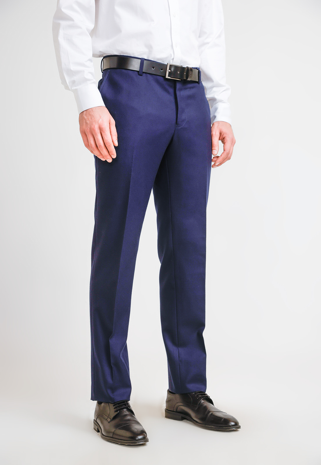 PANTALON HOMBRE FORMAL FLANNEL AZUL MARINO - 1