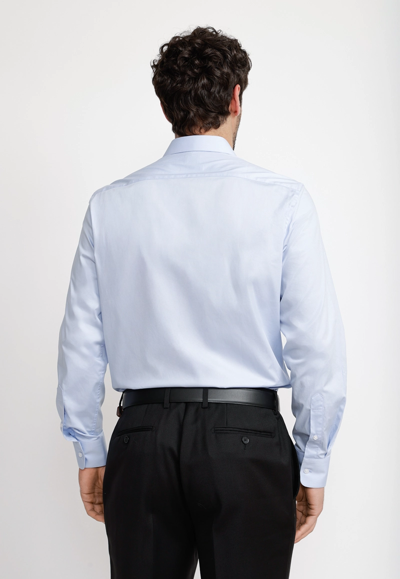 CAMISA HOMBRE FORMAL POPELINA DYNAMIC CELESTE - 2