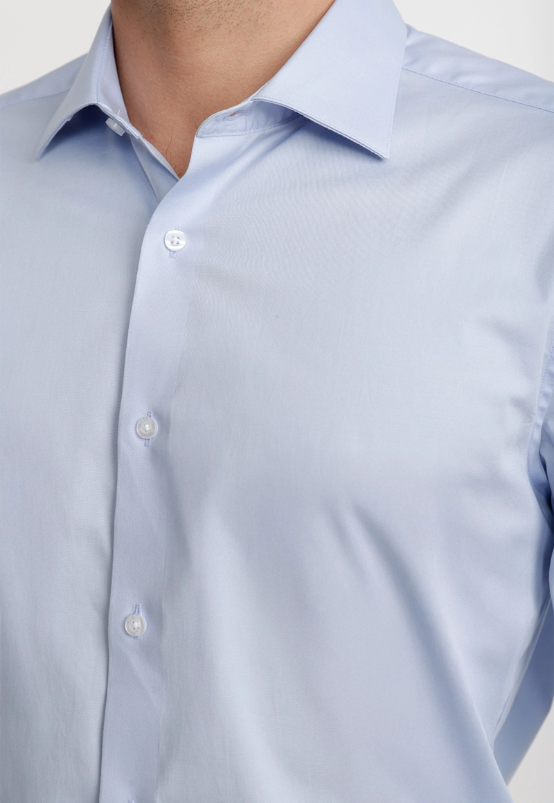 CAMISA HOMBRE FORMAL POPELINA DYNAMIC CELESTE - 3