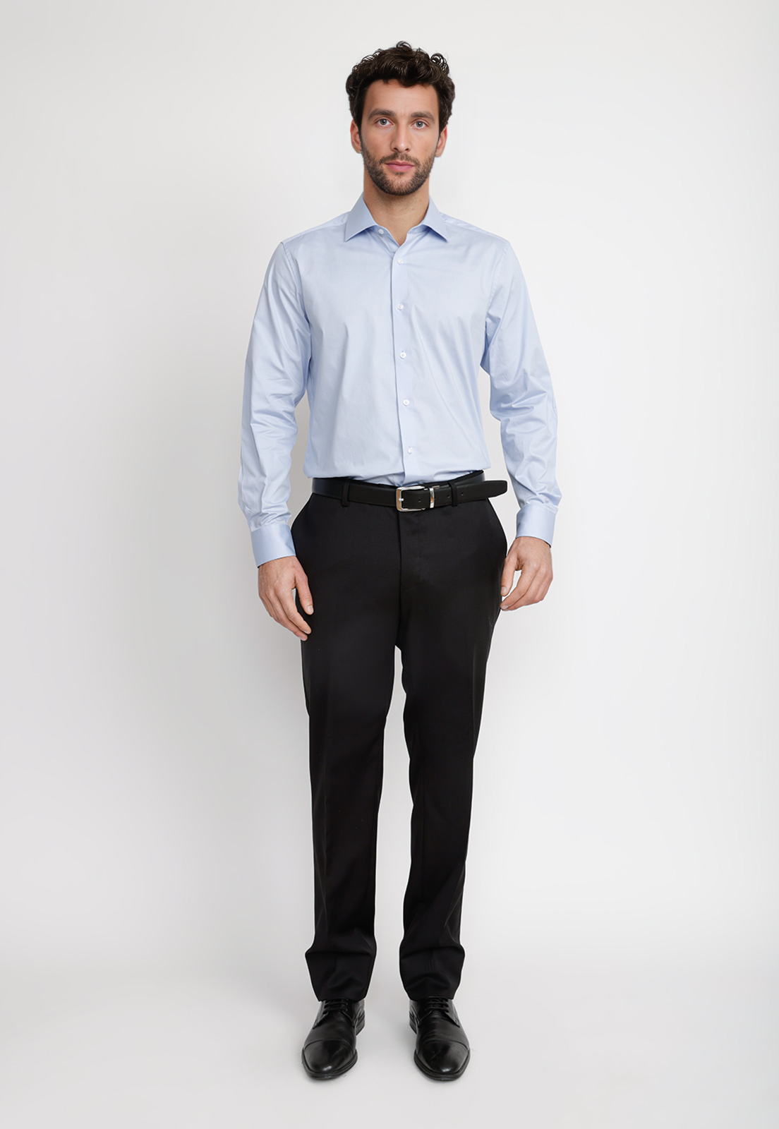 CAMISA HOMBRE FORMAL POPELINA DYNAMIC CELESTE - 4
