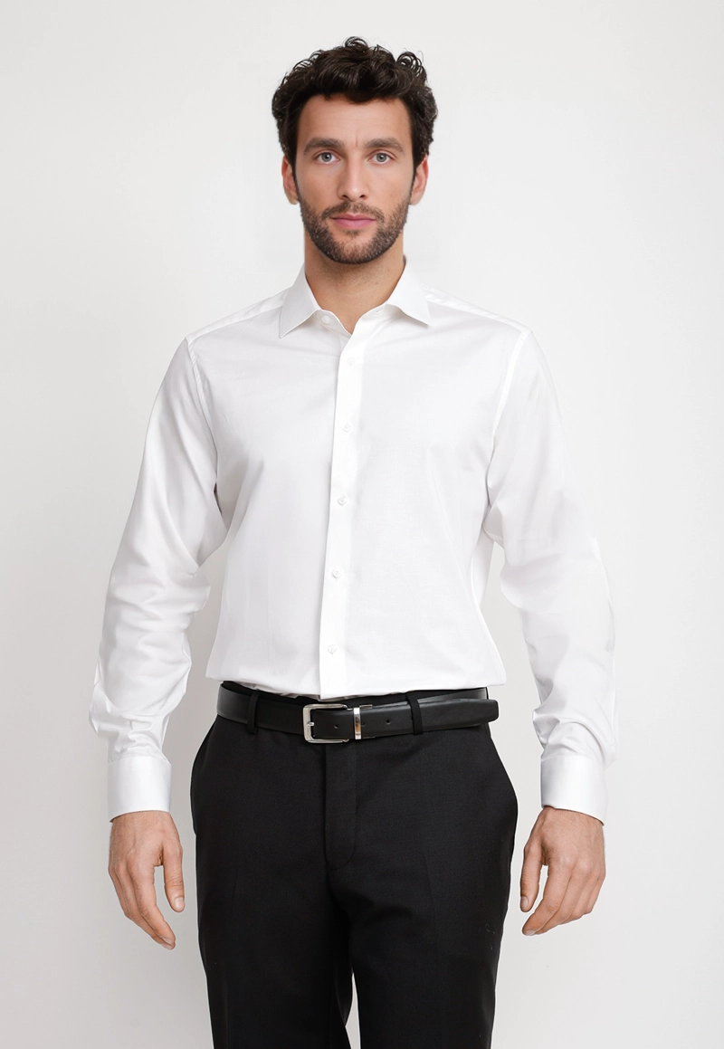 CAMISA HOMBRE FORMAL POPELINA DYNAMIC BLANCO - 1