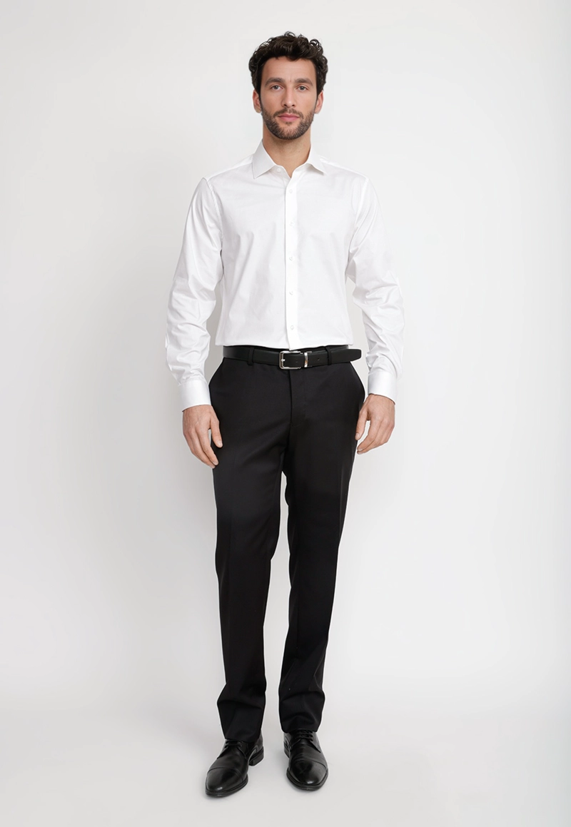 CAMISA HOMBRE FORMAL POPELINA DYNAMIC BLANCO - 4