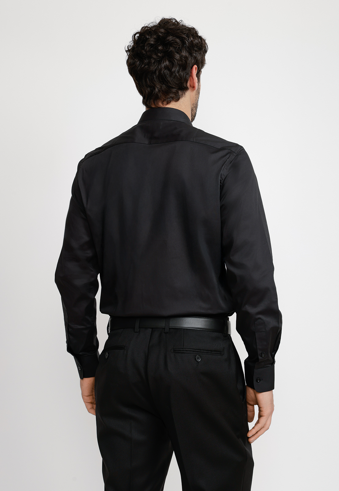 CAMISA HOMBRE FORMAL POPELINA DYNAMIC NEGRO - 2