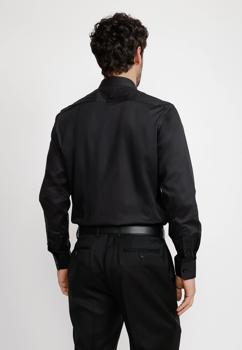 CAMISA HOMBRE FORMAL POPELINA DYNAMIC NEGRO - 2