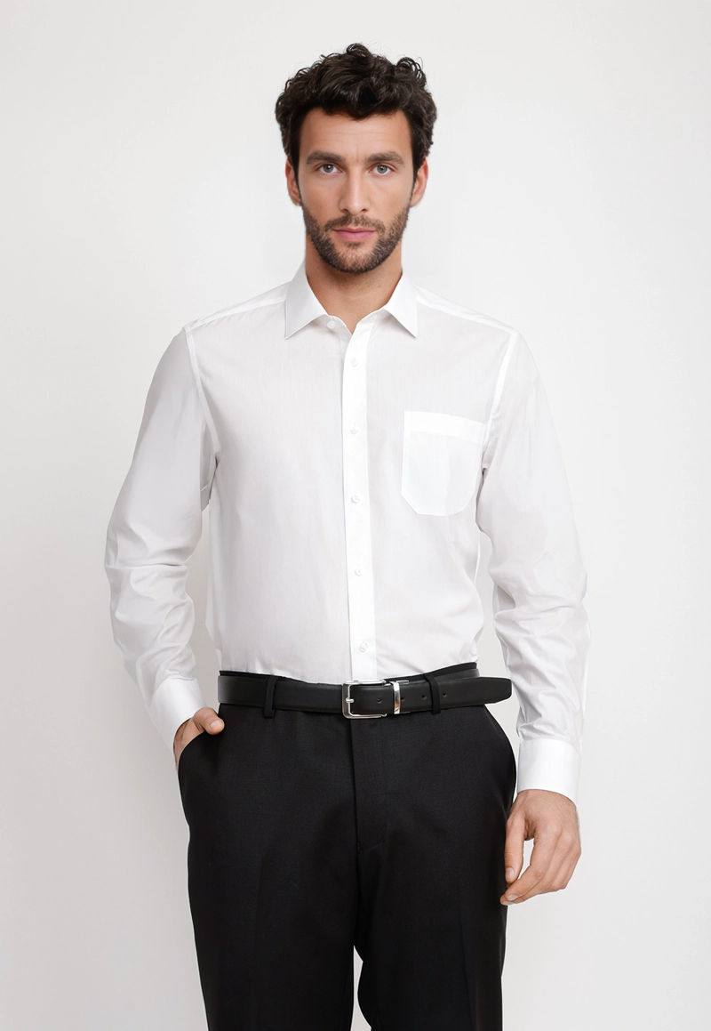 CAMISA HOMBRE FORMAL POPELINA CLASSIC BLANCO - 1