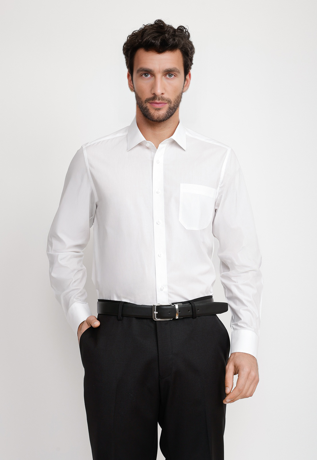 CAMISA HOMBRE FORMAL POPELINA CLASSIC BLANCO - 1