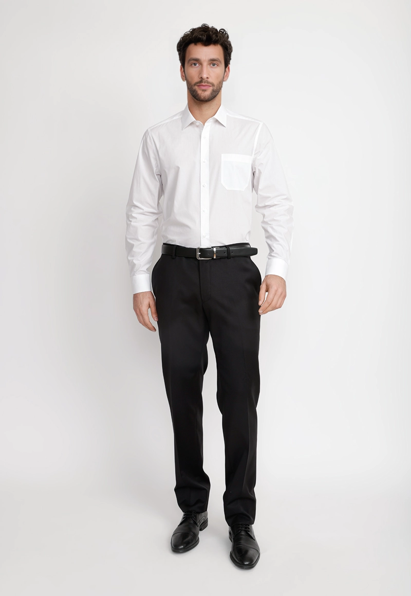 CAMISA HOMBRE FORMAL POPELINA CLASSIC BLANCO - 4