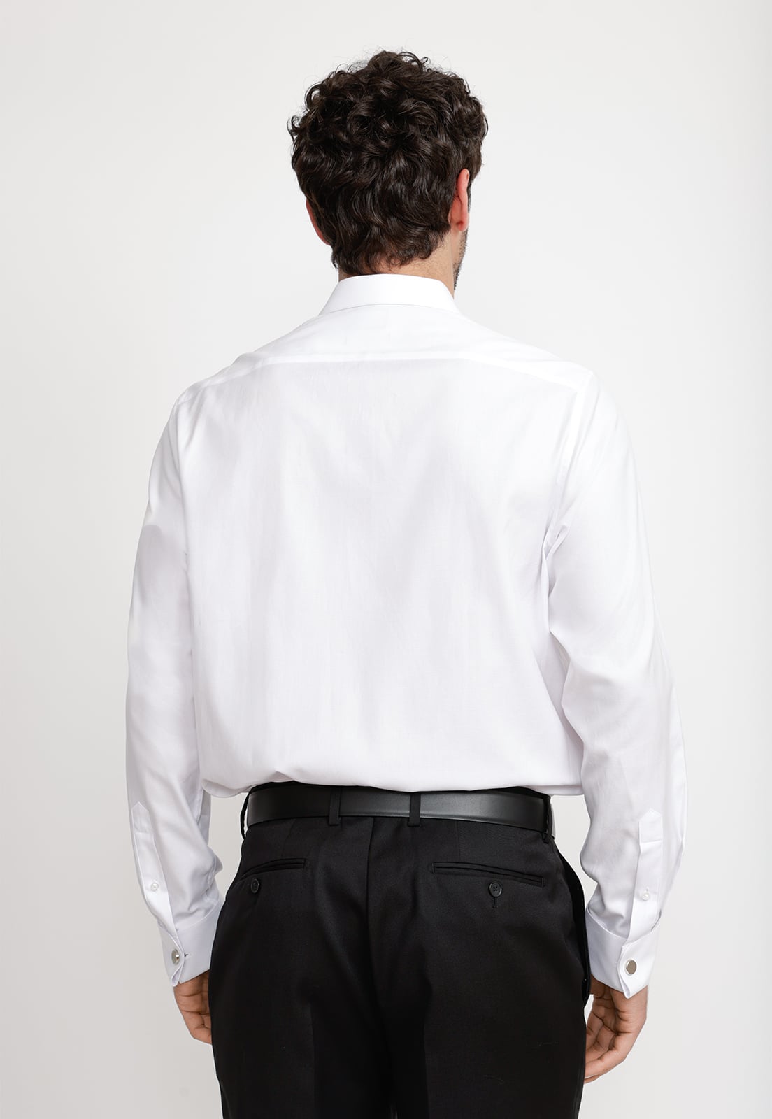 CAMISA HOMBRE FORMAL DOBLE PUÑO DOBBY CLASSIC BLANCO - 2
