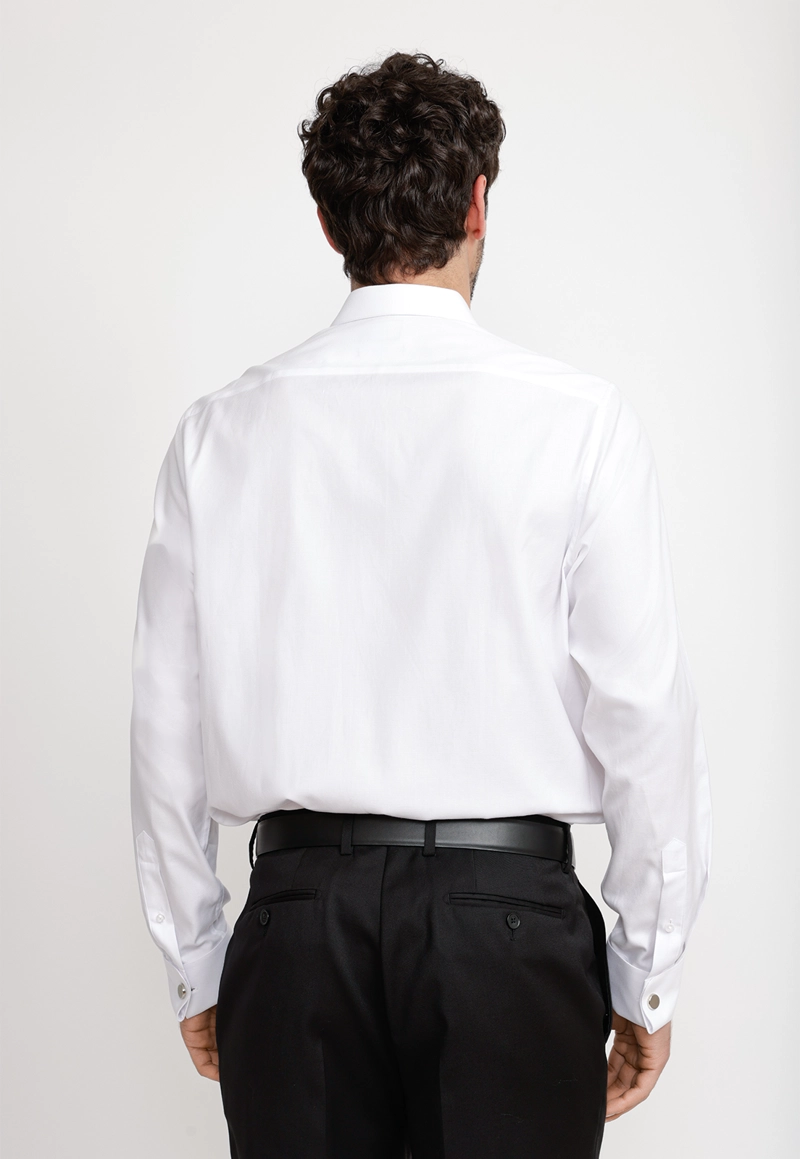 CAMISA HOMBRE FORMAL DOBLE PUÑO DOBBY CLASSIC BLANCO - 2