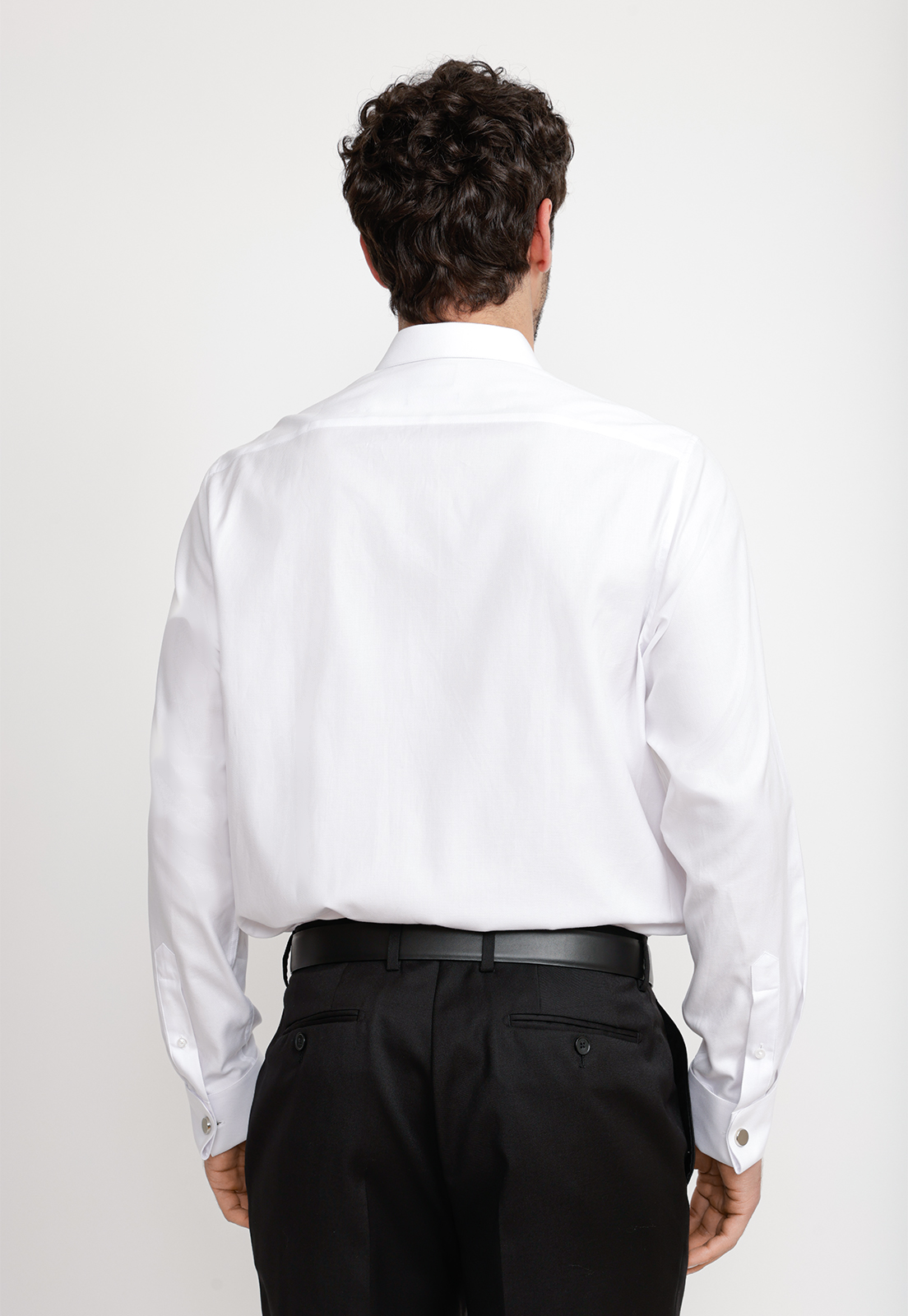 CAMISA HOMBRE FORMAL DOBLE PUÑO DOBBY CLASSIC BLANCO - 2
