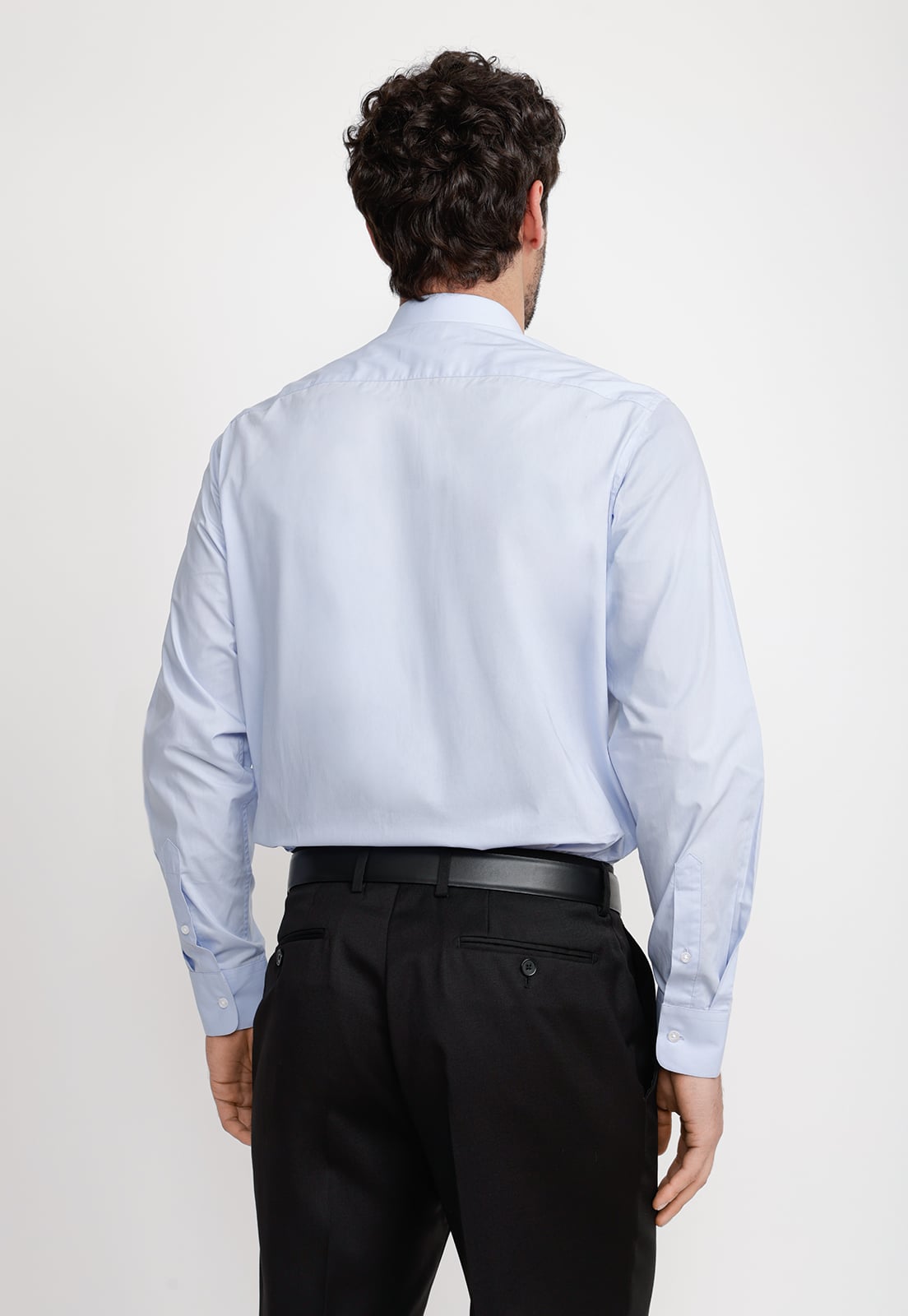 CAMISA HOMBRE FORMAL POPELINA CLASSIC CELESTE - 3