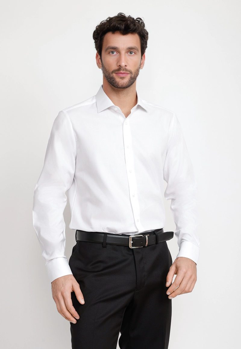 CAMISA HOMBRE FORMAL DOBBY CLASSIC B BLANCO - 1